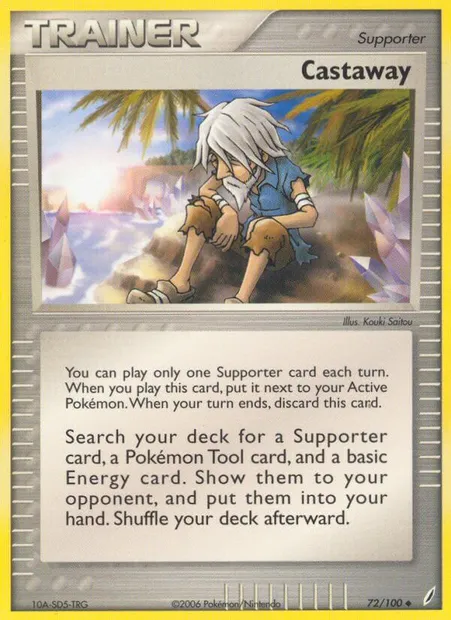 Castaway, Pokémon card CG 72 — Crystal Guardians set