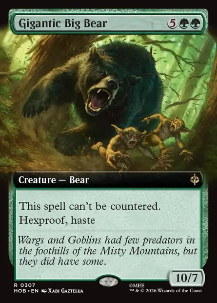 Gigantic Big Bear, Magic card HOB 307 — The Hobbit set