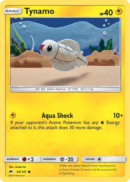 Tynamo, Pokémon card BUS 44 — Burning Shadows set
