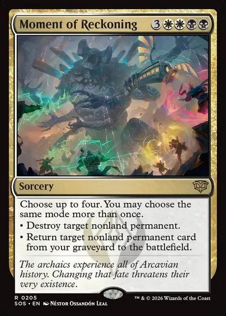 Moment of Reckoning, Magic card SOS 205 — Secrets of Strixhaven set
