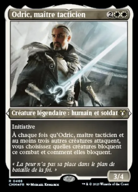 Odric, maître tacticien, carte Magic CMM 468 — extension Commander Masters