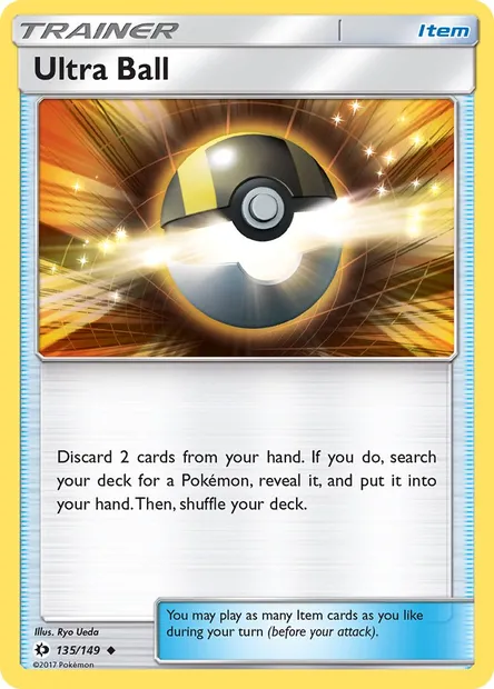 Ultra Ball, Pokémon card SUM 135 — Sun & Moon set