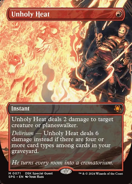 Unholy Heat, Magic card SPG 71 — Special Guests set