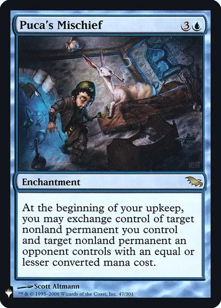 Puca's Mischief, Magic card PLST SHM-47 — The List set