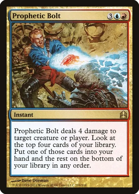 Prophetic Bolt, Magic card CMD 219 — Commander 2011 set