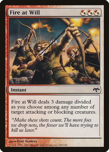 Fire at Will, Magic card EVE 140 — Eventide set