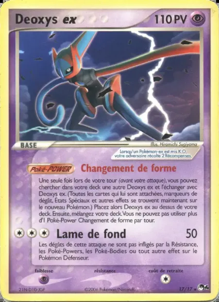 Deoxys ex, carte Pokémon P4 17 — extension POP Série 4