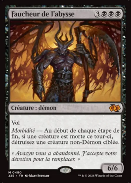 Faucheur de l'abysse, carte Magic J25 480 — extension Foundations Jumpstart