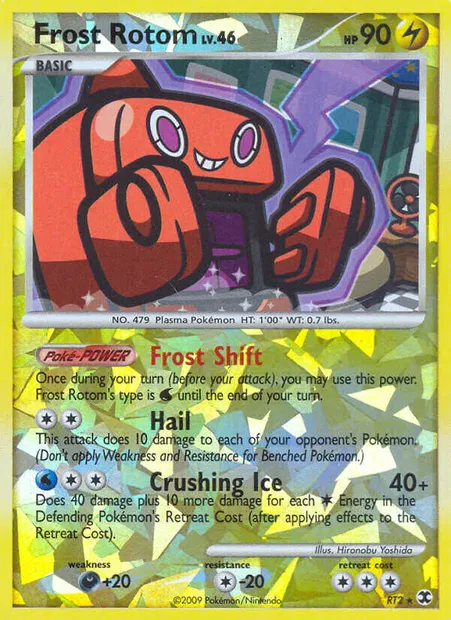 Frost Rotom, Pokémon card RR RT2 — Rising Rivals set
