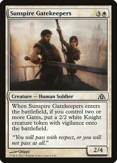 Sunspire Gatekeepers, Magic card DGM 9 — Dragon's Maze set