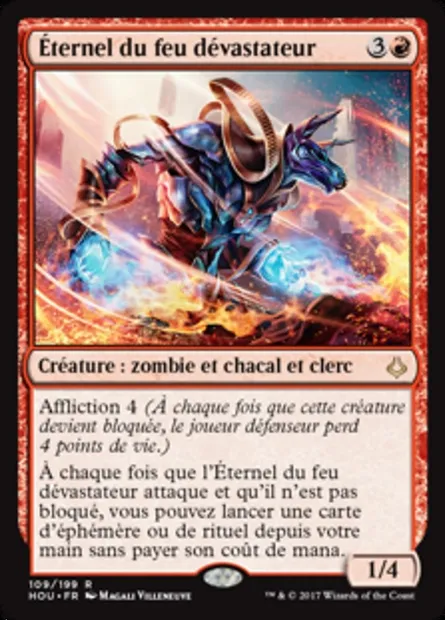 Éternel du feu dévastateur, carte Magic HOU 109 — extension L’âge de la destruction
