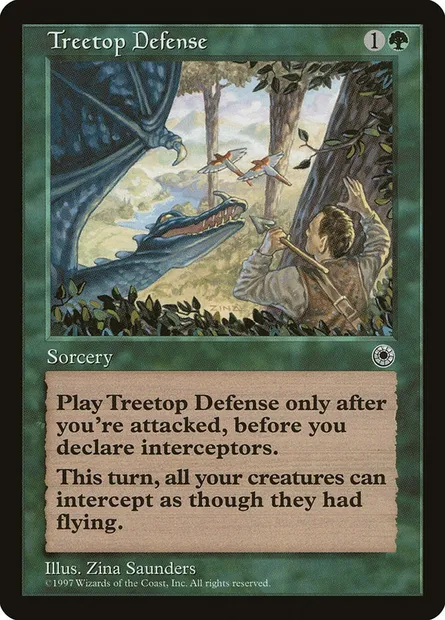 Treetop Defense, Magic card POR 190 — Portal set