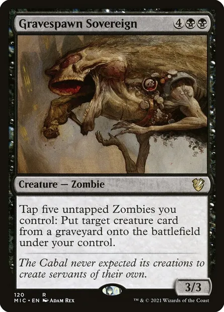Gravespawn Sovereign, Magic card MIC 120 — Midnight Hunt Commander set