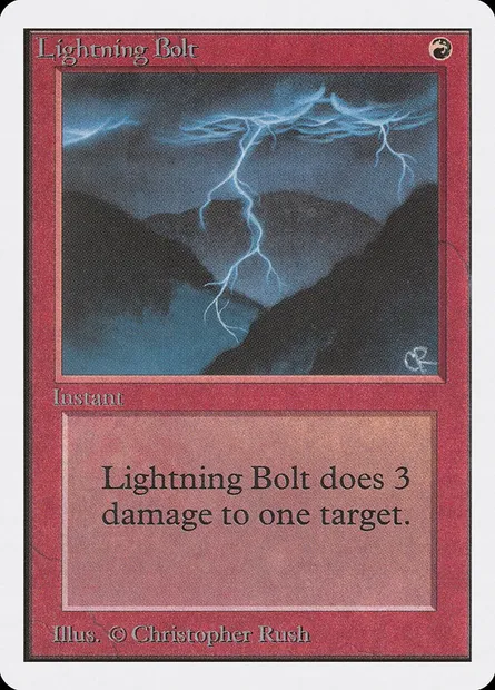 Lightning Bolt, Magic card 2ED 162 — Unlimited Edition set