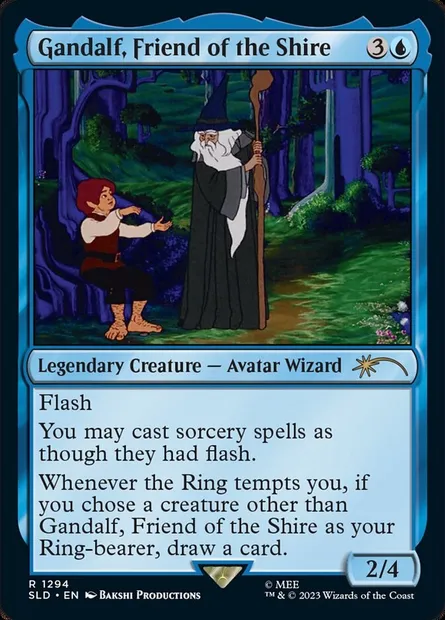 Gandalf, ami de la Comté, carte Magic SLD 1294 — extension Secret Lair Drop
