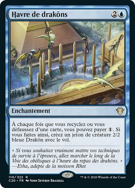 Havre de drakôns, carte Magic C20 110 — extension Commander 2020