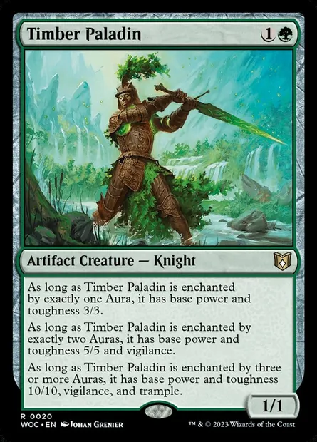 Timber Paladin, Magic card WOC 20 — Wilds of Eldraine Commander set