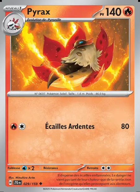 Pyrax, carte Pokémon JTG 029 — extension Aventures Ensemble