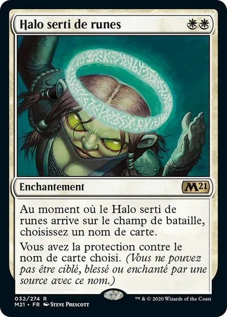 Halo serti de runes, carte Magic M21 32 — extension Core Set 2021
