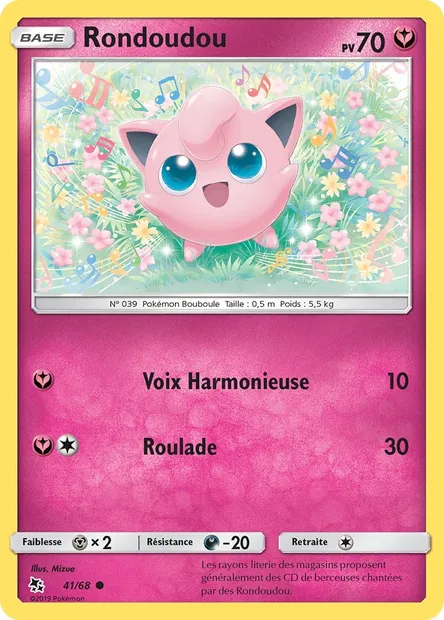 Rondoudou, carte Pokémon HIF 41 — extension Destinées Occultes