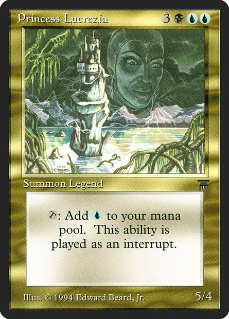 Princess Lucrezia, carte Magic LEG 249 — extension Legends