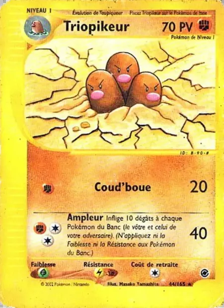 Triopikeur, carte Pokémon EX 44 — extension Expedition