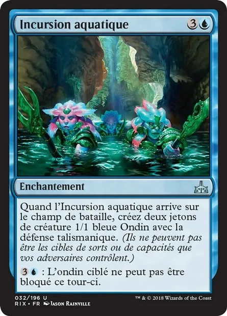 Incursion aquatique, carte Magic RIX 32 — extension Les combattants d'Ixalan