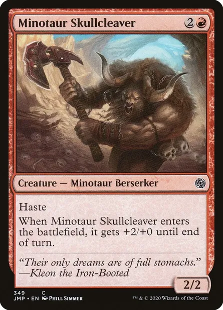 Minotaur Skullcleaver, Magic card JMP 349 — Jumpstart set