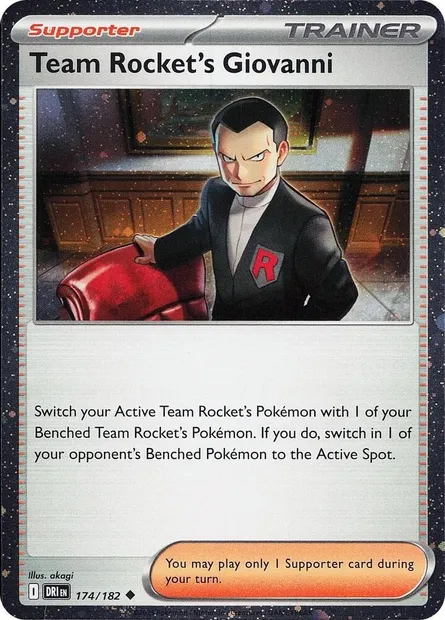 Giovanni de la Team Rocket, carte Pokémon TDX 170 — extension Theme Deck & Blisters Exclusives
