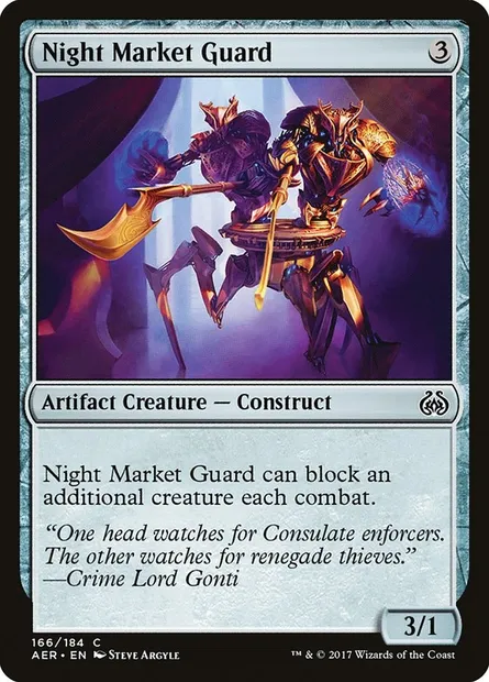 Night Market Guard, Magic card AER 166 — Aether Revolt set