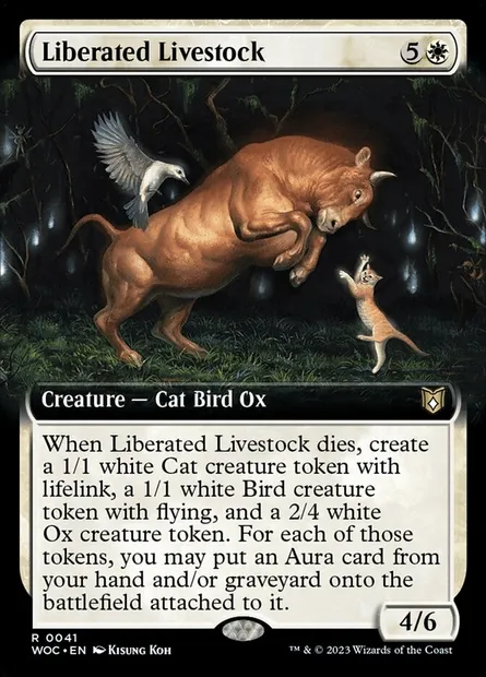 Liberated Livestock, Magic card WOC 41 — Wilds of Eldraine Commander set