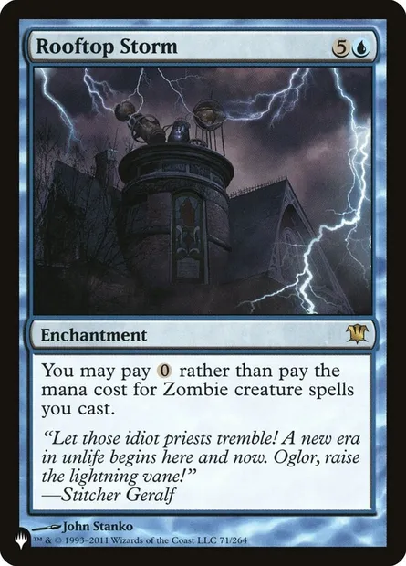 Rooftop Storm, Magic card PLST ISD-71 — The List set