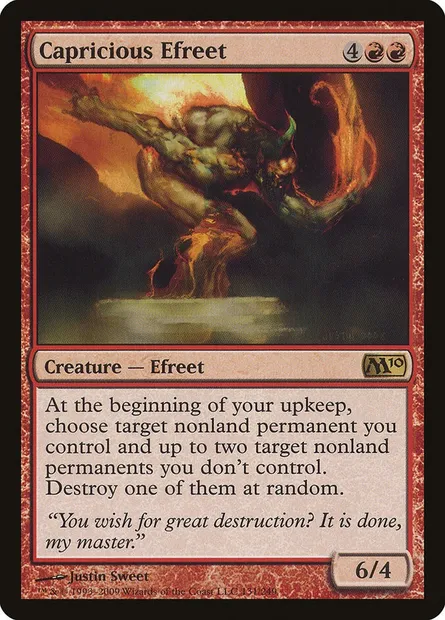 Capricious Efreet, Magic card M10 131 — Magic 2010 set