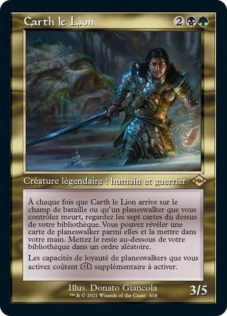 Carth le Lion, carte Magic MH2 418 — extension Horizons du Modern 2