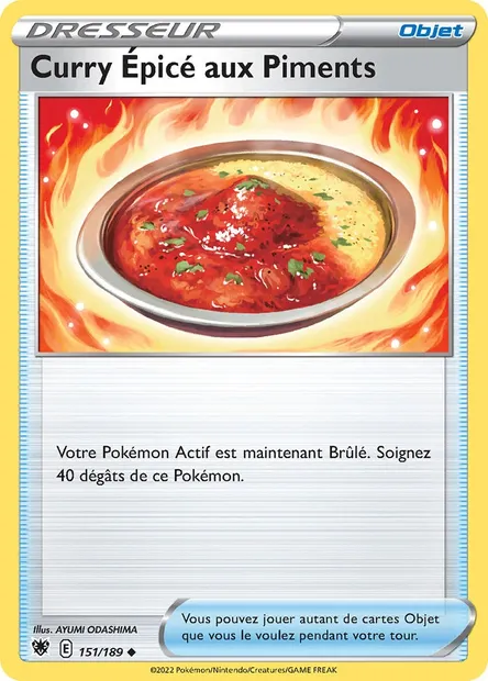 Curry Épicé aux Piments, carte Pokémon ASR 151 — extension Astres Radieux