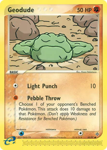 Geodude, Pokémon card DR 55 — Dragon set