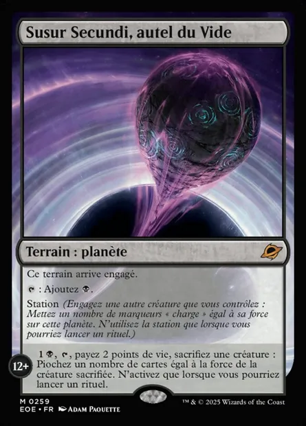 Susur Secundi, autel du Vide, carte Magic EOE 259 — extension Edge of Eternities