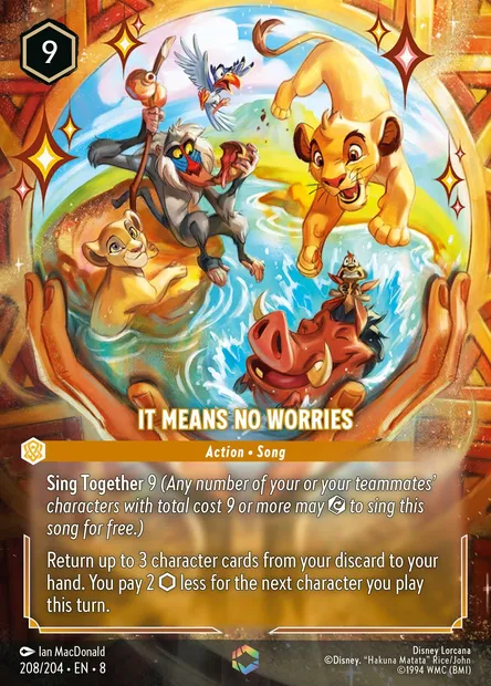 It Means No Worries, Disney Lorcana card CH8-208 — The Reign of Jafar set