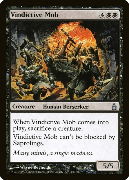 Foule vindicative, carte Magic RAV 112 — extension Ravnica: La Cité des Guildes