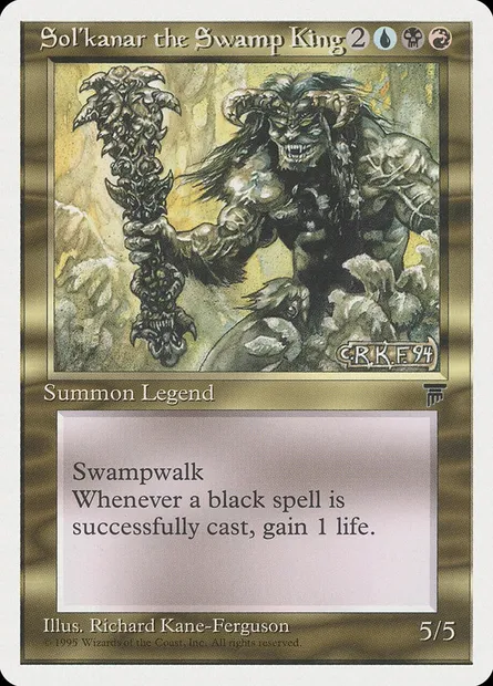 Sol'kanar the Swamp King, Magic card CHR 85 — Chronicles set