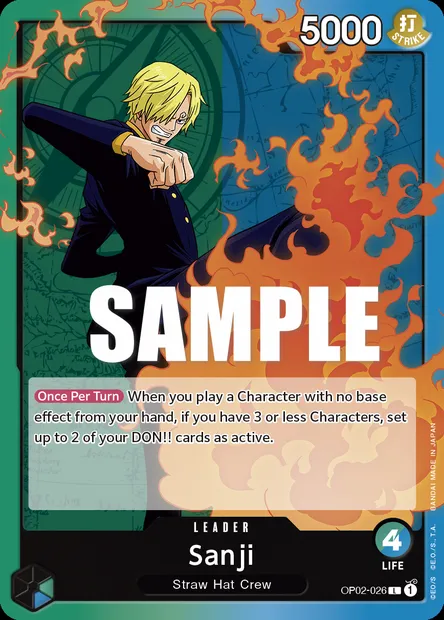 Sanji, carte One Piece OP02-026 — extension PARAMOUNT WAR