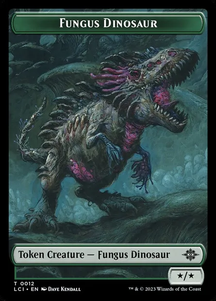 Fungus Dinosaur, Magic card TLCI 12 — The Lost Caverns of Ixalan Tokens set