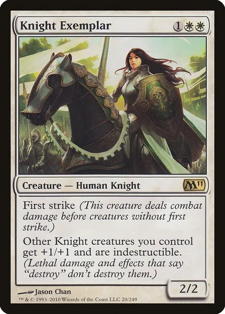 Knight Exemplar, Magic card M11 20 — Magic 2011 set