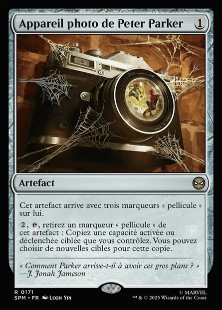 Appareil photo de Peter Parker, carte Magic SPM 171 — extension Marvel's Spider-Man