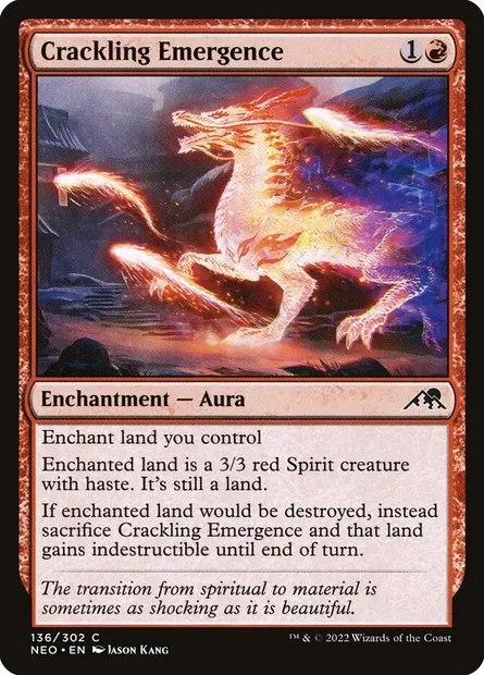 Crackling Emergence, Magic card NEO 136 — Kamigawa: Neon Dynasty set