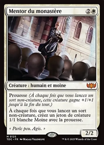 Mentor du monastère, carte Magic TDC 125 — extension Tarkir: Dragonstorm Commander