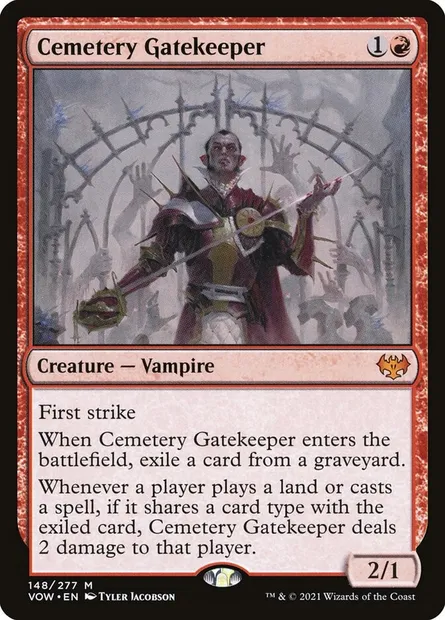 Cemetery Gatekeeper, Magic card VOW 148 — Innistrad: Crimson Vow set