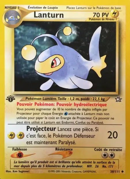 Lanturn, carte Pokémon NG 38 — extension Neo Genesis