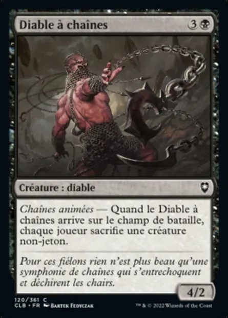 Diable à chaînes, carte Magic CLB 120 — extension Commander Légendes : la bataille de la Porte de Baldur