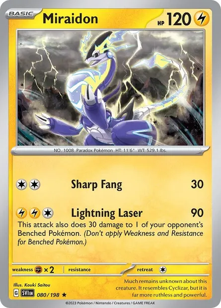 Miraidon, carte Pokémon TDX 080-5 — extension Theme Deck & Blisters Exclusives